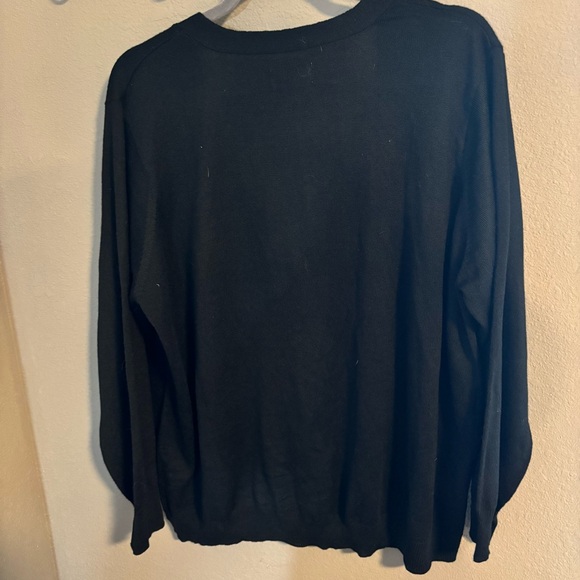 Avenue black cardigan with button detail - Picture 5 of 6